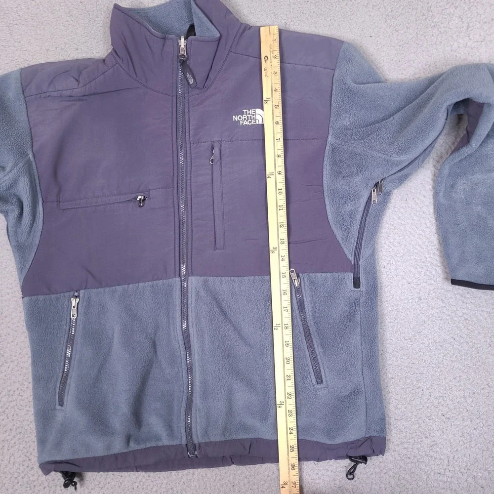 The North Face Denali Fleece Jacket Mens Small Blue Gray‎ Full Zip Polartec Coat